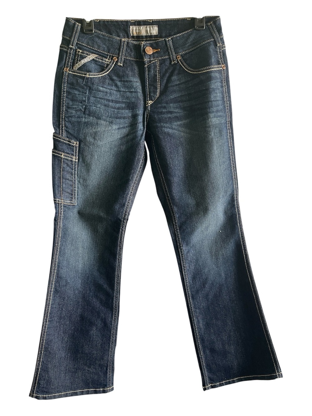 Ariat Rebar Blue Bootcut Midrise Jeans Side Utility Pocket like new Size 29s